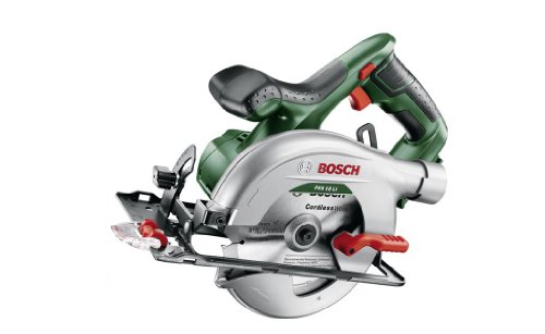 Bosch Home & Garden PKS 18 LI Akku-Kreissäge 'Universal', Ladegerät, Akku, Sägeblatt, Parallelanschlag (18 V, 2,0 Ah, 150 mm Nenn-Ø, 16 mm Bohrungs-Ø)